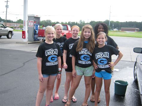 middle school girls cheerleaders car wash picsninja club