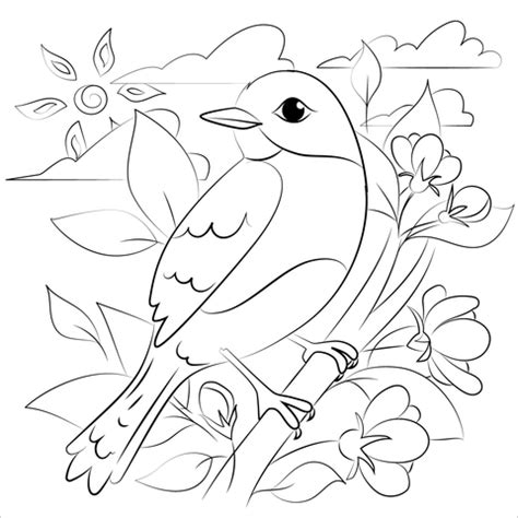 bluebird coloring page  printable coloring pages