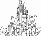 Castle Disney Line Drawing Cinderella Coloring Pages Kingdom Magic Paintingvalley sketch template