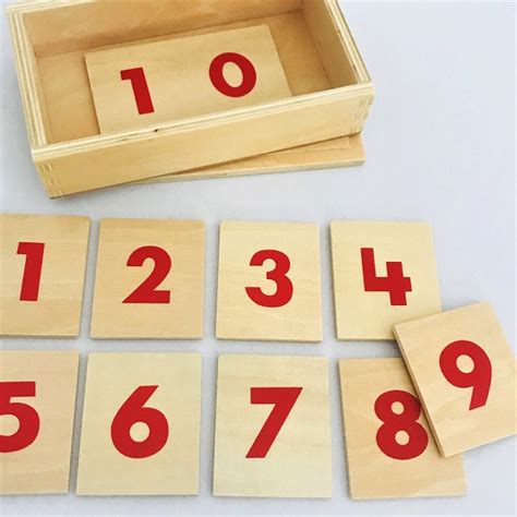 printed numerals  box childrens house