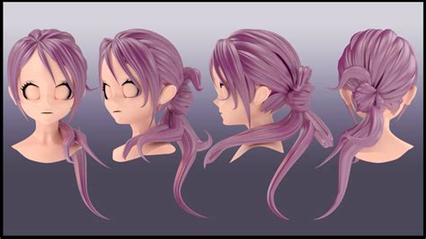 king female hair style 3d cgtrader