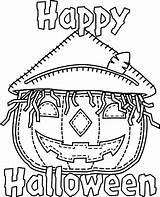 Halloween Coloring Pages Printable Kids Color sketch template