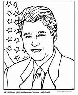 Coloring Presidents Pages Clinton Bill President Bush George Printable Patriotic Usa Color Drawing William Frank American Anne Printables Getcolorings Print sketch template