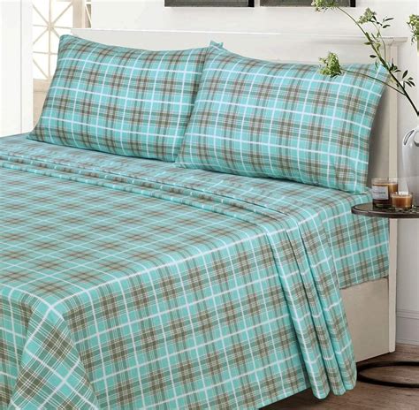 amazoncom ruvanti flannel sheets queen size  cotton brushed