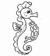 Seahorse Coloring Pages Cute Drawing Printable Kids Coloringbay Clipart Getdrawings Simple Bestcoloringpagesforkids sketch template