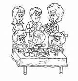 Table Coloring Pages Dining Family Periodic Joint Getcolorings Around Celeb Getdrawings Click sketch template