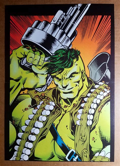 Incredible Hulk With Big Gun Marvel Comics Poster By Dale