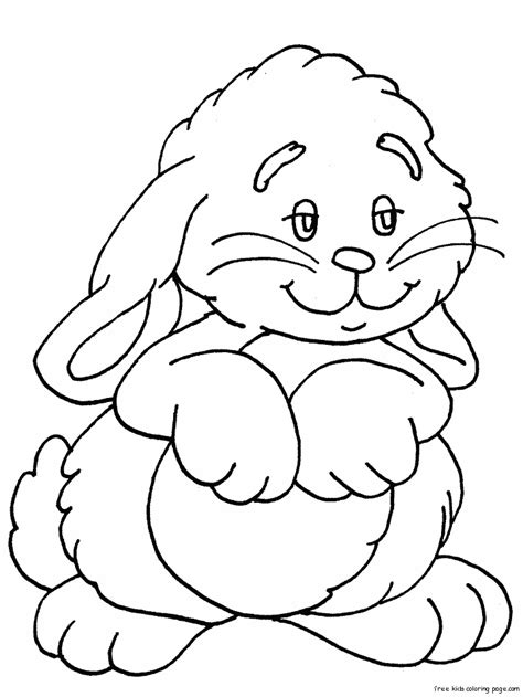 printable rabbit face colouring page  kids