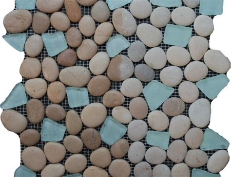 Sea Glass Tile And Pebbles Spring Brook Mosaic Blend