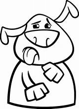 Yuck Cartoon Dog Premium Coloring Face Vector Emoticon Disgusted Vectors Save sketch template