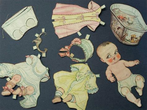 vintage baby paper doll  clothing  accessories  etsy paper