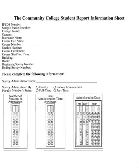 student sheet templates  samples examples format
