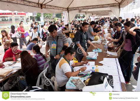unemployment issue  manila philippines editorial photography image