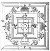 Mandala Mandalas Cuadradas Pintar sketch template