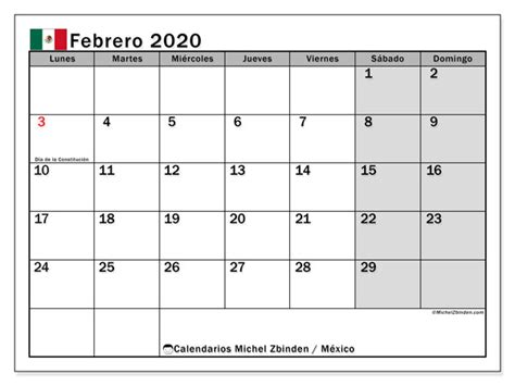calendario febrero mexico michel zbinden es