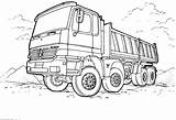 Tipper Coloring Mercedes Pages Trucks sketch template