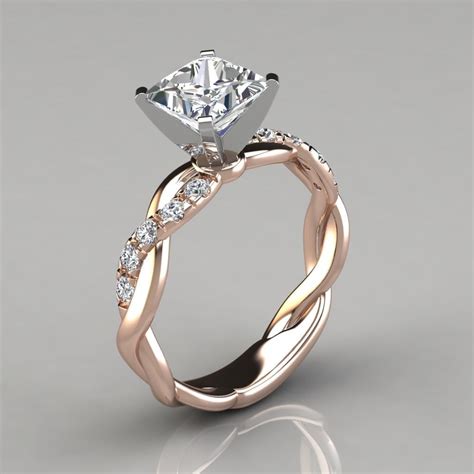 princess cut moissanite engagement rings  moissanite