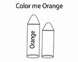 Orange Coloring Crayon Pages Color sketch template