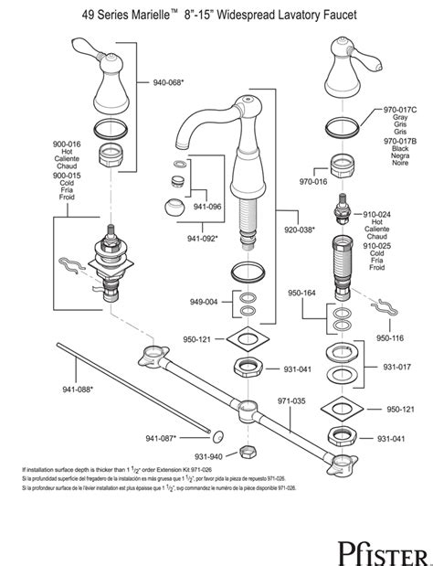 price pfister bathroom faucet parts  information