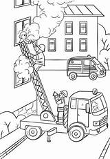 Fuoco Fireman Ladder Salvare Vigile Scala sketch template