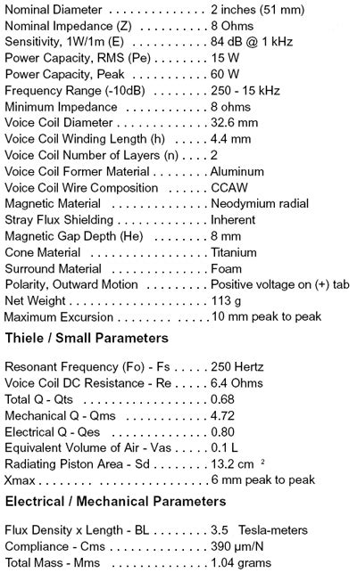 audio main speaker specs   electrical engineering stack exchange