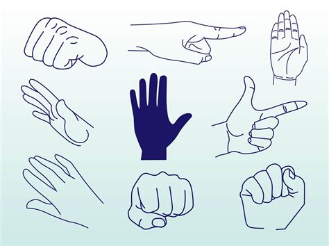 vector cartoon hands