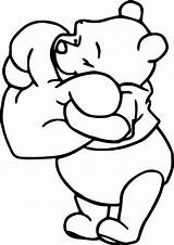 Pooh Winnie Coloring Bear Valentines Pobarvanka Disegni Wecoloringpage Tiernos Cuore Colorare Volk Disneys Whinnie Fáciles Osos Valentin Malvorlagen sketch template