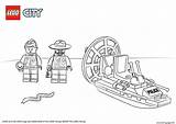 Coloring Police City Pages Lego Starter Swamp Set Printable Color sketch template
