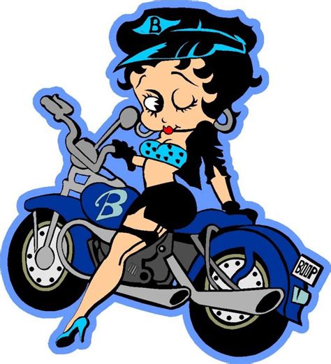 Betty Boop On Motorcycle Sticker