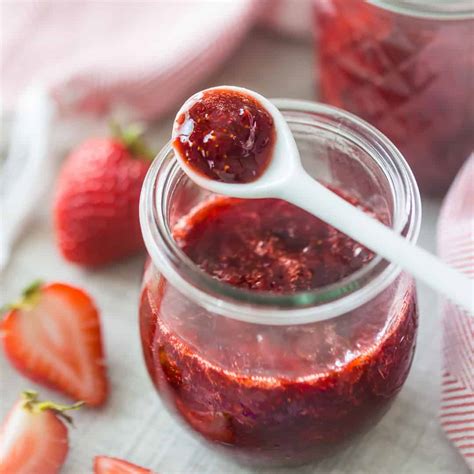 homemade strawberry jam easy recipe  pectin baking  moment