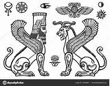 Assyrian Sphinx Babylon Figures Mesopotamian Babylonian Assyrians Hittite Shutterstock sketch template
