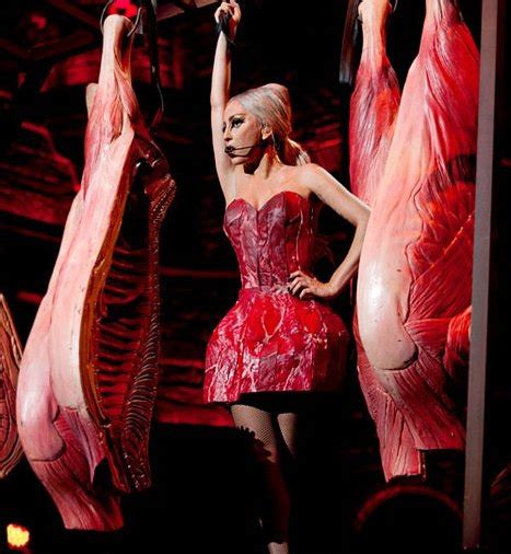 Lady Gaga Wears Another Raw Meat Dress Us Weekly
