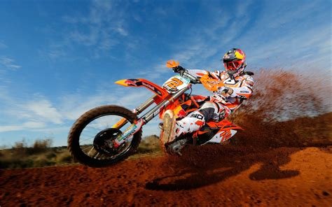 hd wallpaper orange  white dirt bike motocross motorcycle sport sports sand king