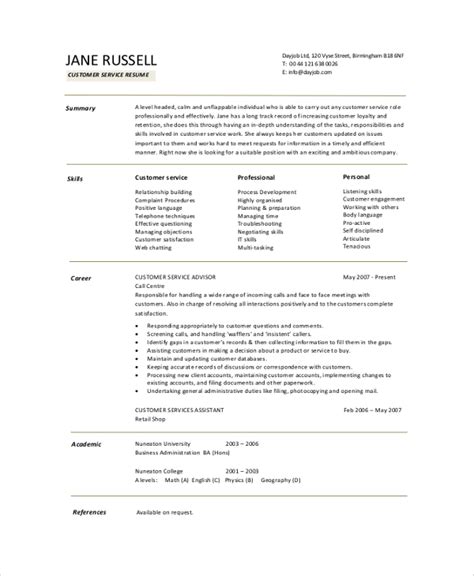 resume summary samples   ms word