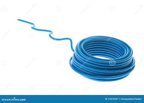 blue wire stock image image  fiber connect electrical