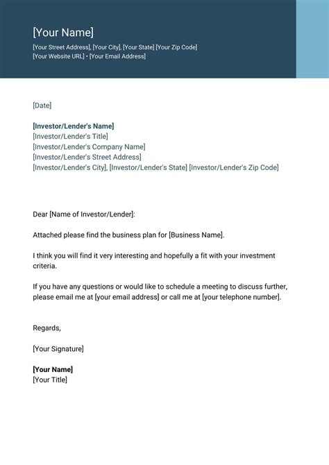 write  effective business plan cover letter updated