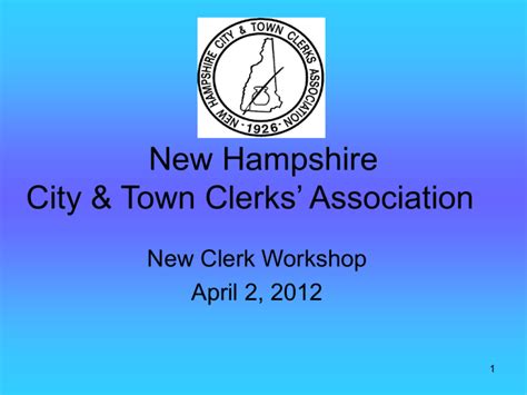 New Hampshire City And Town Clerks Association