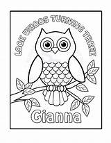 Owl Coloring sketch template