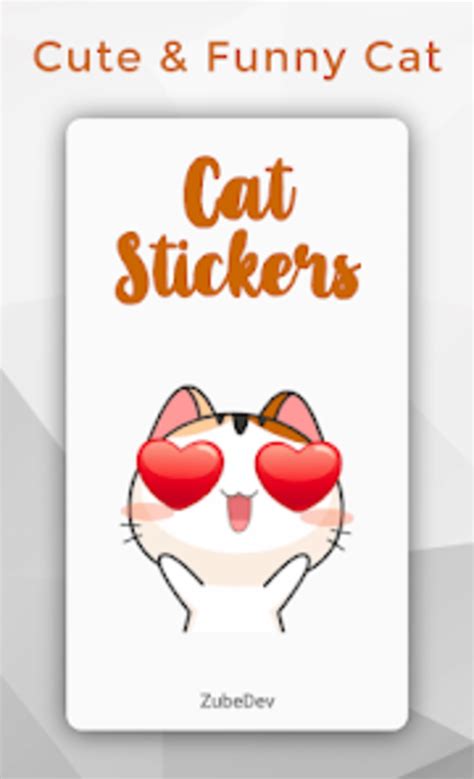 cute funny cat sticker  android