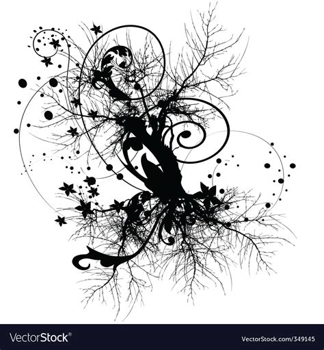 tree roots design royalty  vector image vectorstock