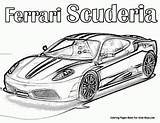 Coloring Pages Ferrari Car Colouring Cars Boys Scuderia Print Adult Adults Auto Kids Race Book Supercar Rally Printable Boyama Autos sketch template