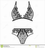 Reggiseno Mutandine Disegnata sketch template