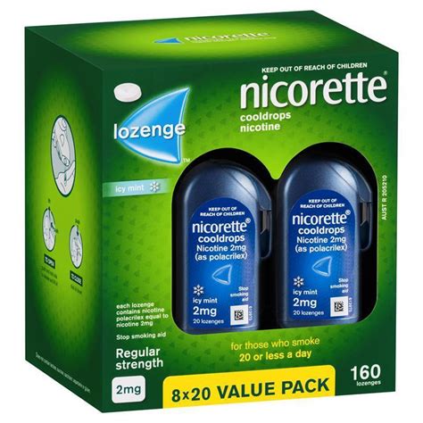 nicorette cooldrops nicotine lozenges mg  icy mint  pack