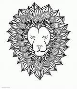 Coloring Adults Lion Pages Adult Animal Colouring Print Printable Look Other sketch template