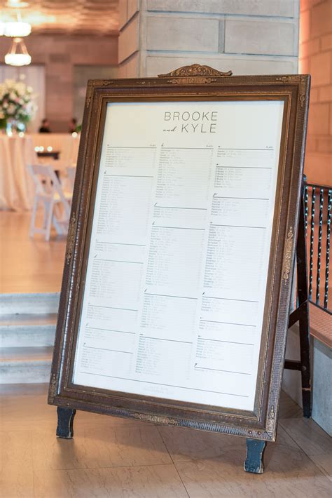 Seating Chart In Bronze Picture Frame