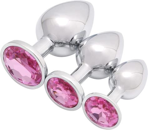 Wo Woltis Butt Plugs 3pcs Anal Toys Expanding Plug Toys Stainless