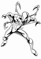 Spider Iron Coloring Pages Man Print Printable Color Fist Drawing Ultimate Spiderman Seven Features Scary Heroes Marvel Avengers Kids Line sketch template