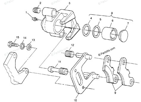 polaris atv  oem parts diagram  front brake scrambler  partzillacom
