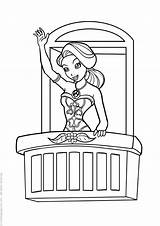 Coloring Queen Princesses Pages Print Books sketch template