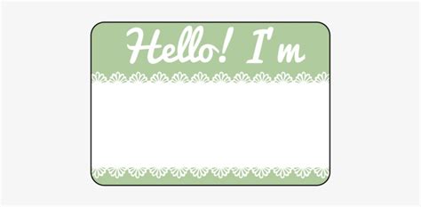 Name Tag Label Templates Hello My Name Is Templates